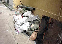 弃置的拆建物料