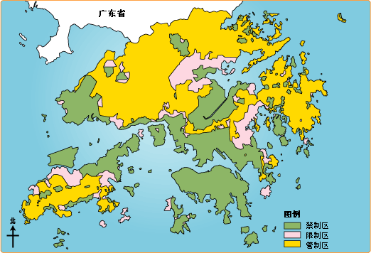 禽畜废物禁制区、限制区及管制区范围