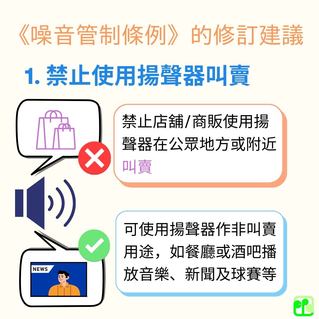 1.禁止使用揚聲器叫賣
