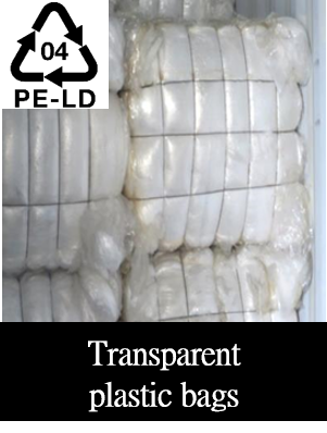 Transparent plastic bags