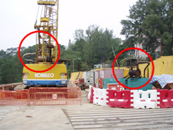 機動設備廢氣口裝上清水洗滌器